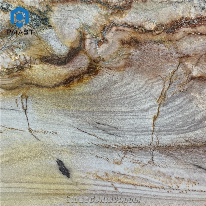 Beautiful Brazil Imported Rainbow Impression Quartzite Slabs