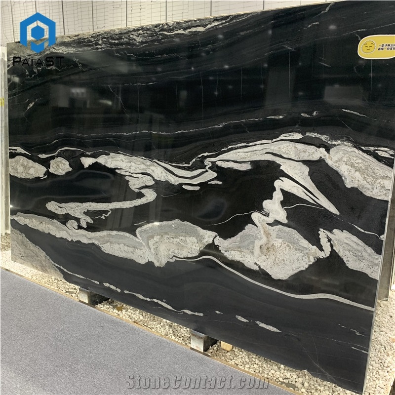 Black And White Quartzite Slabs For Countertop And Table Top