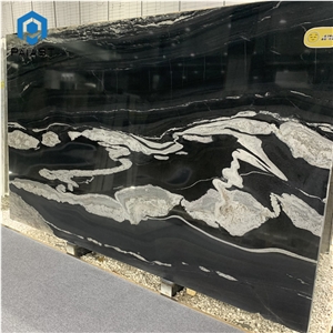 Black And White Quartzite Slabs For Countertop And Table Top