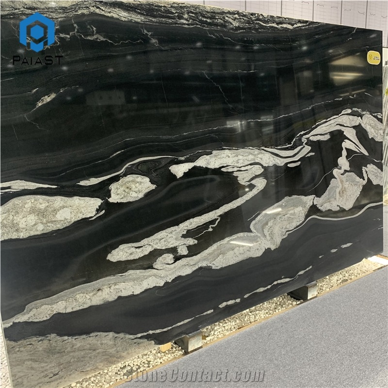 Black And White Quartzite Slabs For Countertop And Table Top