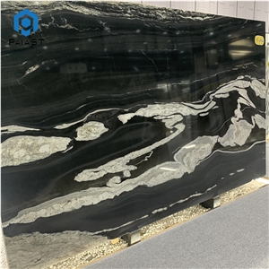 Black And White Quartzite Slabs For Countertop And Table Top