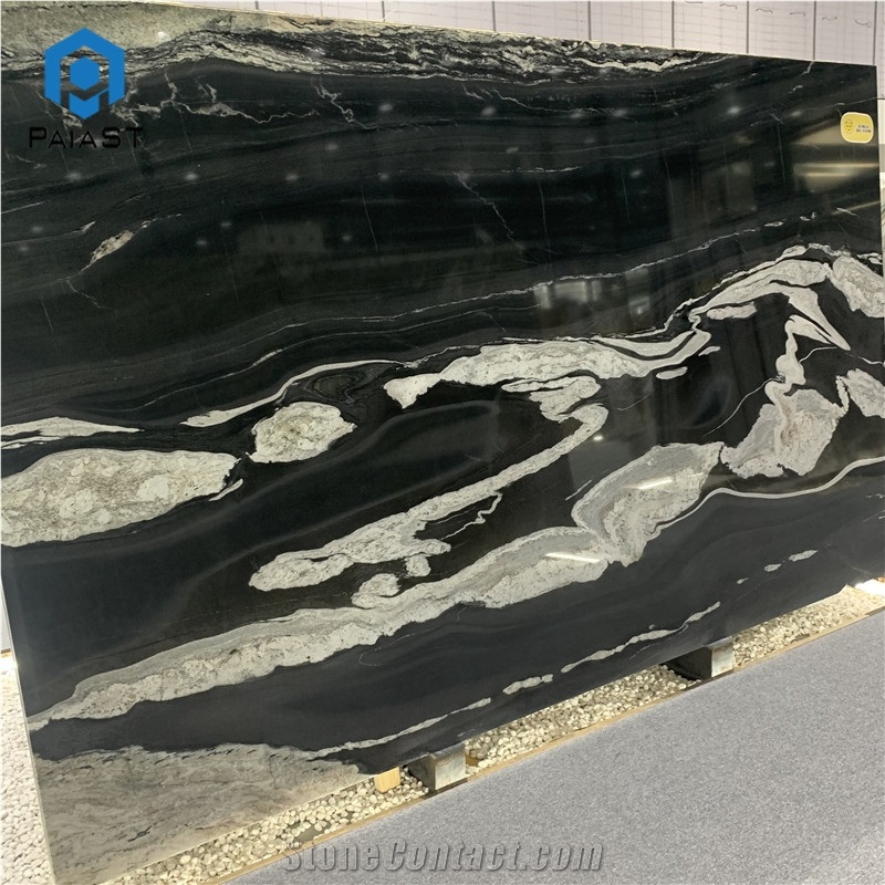 Black And White Quartzite Slabs For Countertop And Table Top