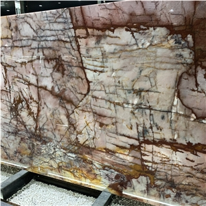 Brazil Natural Bookmathced Cosmopolitan Quartzite For Wall