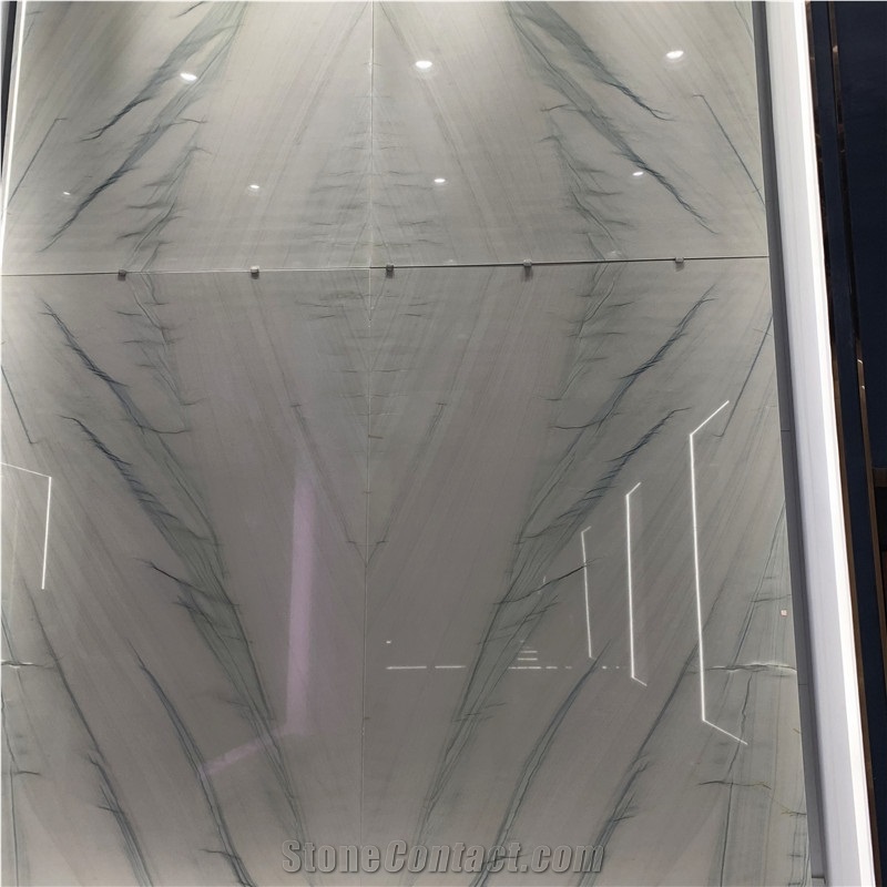 Grey Quartzite With Green Veins Slabs For Background Wall 