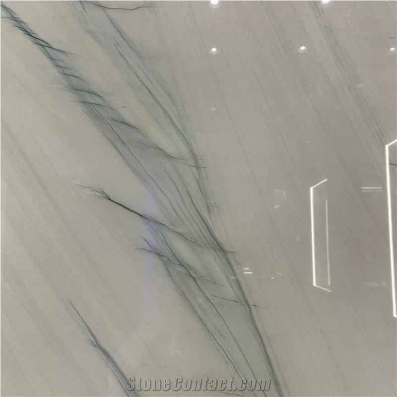 Grey Quartzite With Green Veins Slabs For Background Wall 