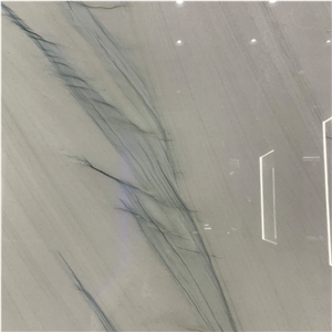 Grey Quartzite With Green Veins Slabs For Background Wall 