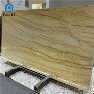 Luxury Yellow Stone London Gold Quartzite Slab Tile For Wall