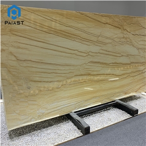 Luxury Yellow Stone London Gold Quartzite Slab Tile For Wall