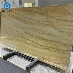 Luxury Yellow Stone London Gold Quartzite Slab Tile For Wall