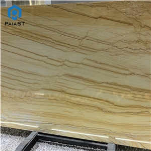 Luxury Yellow Stone London Gold Quartzite Slab Tile For Wall