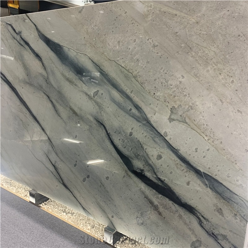Polished Da Vinci Grey Marble Slabs Tiles For Wall And Floor