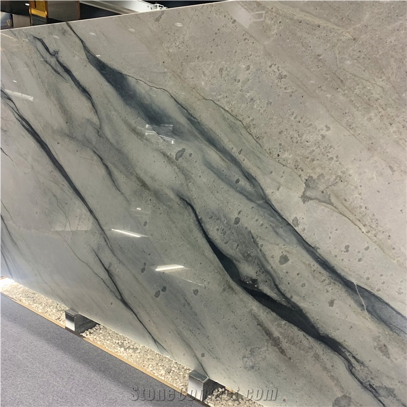 Polished Da Vinci Grey Marble Slabs Tiles For Wall And Floor