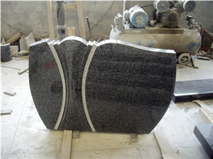 Black Gravestone Single Marker Slant Upright Headstone