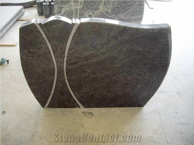 Black Gravestone Single Marker Slant Upright Headstone
