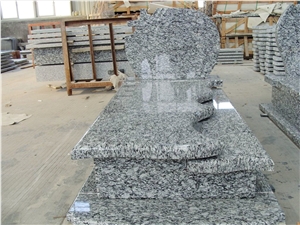 Black New G654 Granite Headstone Monument China Factory