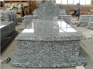 Black New G654 Granite Headstone Monument China Factory