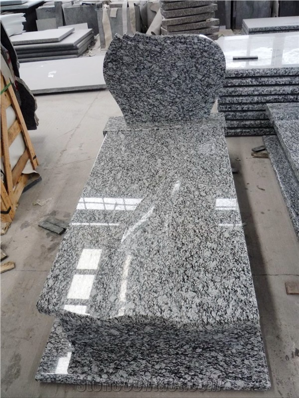 Black New G654 Granite Headstone Monument China Factory