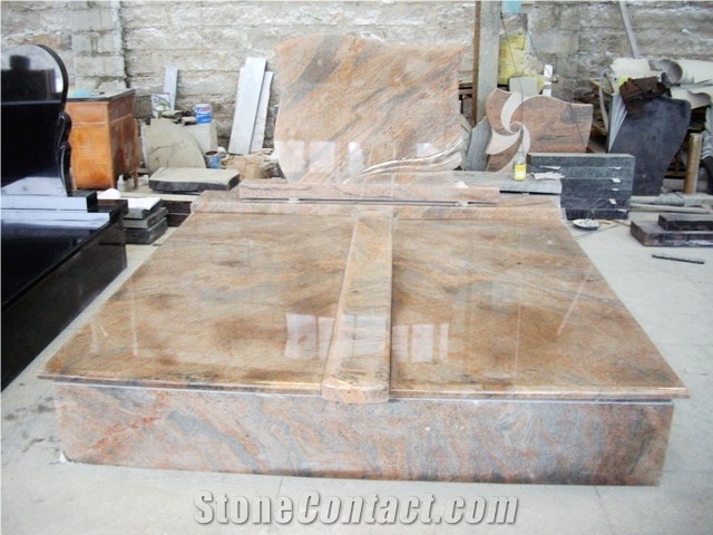 Brown Granite Upright Marker Traditional American Monuments