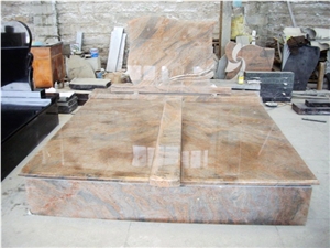 Brown Granite Upright Marker Traditional American Monuments