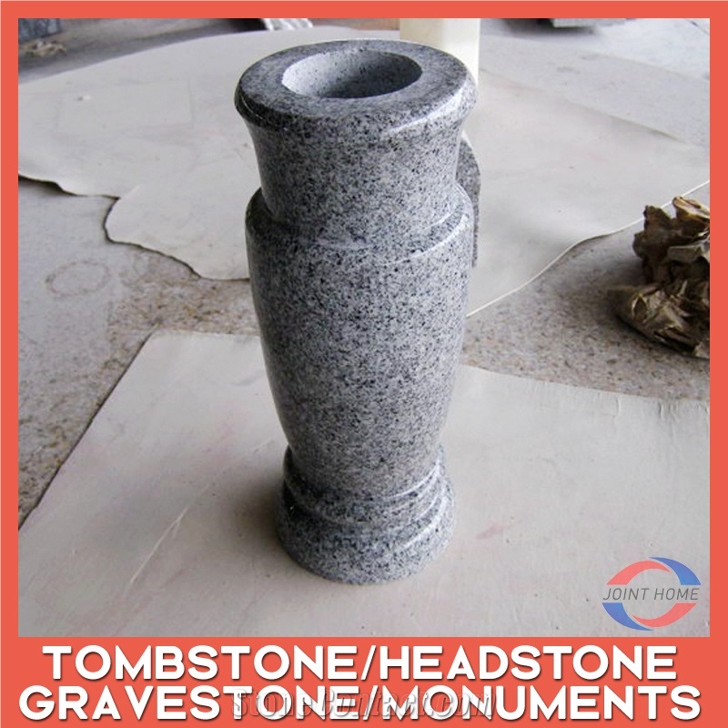 Custom G654 & G603 Granite Vase Monument Acessary Urn Bench