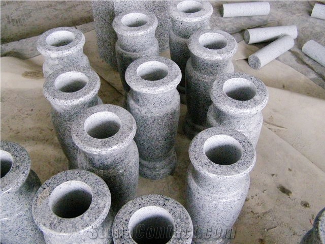 Custom G654 & G603 Granite Vase Monument Acessary Urn Bench