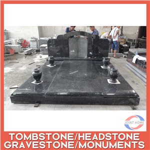 Customized Emeraled Blue Pearl Granite Monument Tombstone