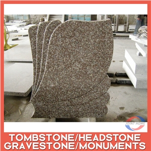Factory Cheap G664 Granite Headstone Single Monument Design