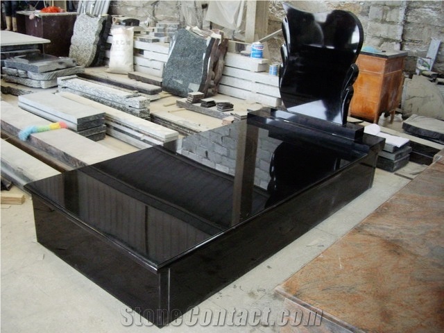 G654 Shanxi Black Galaxy Tombstone Headstone Monuments