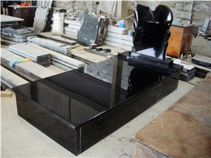 G654 Shanxi Black Galaxy Tombstone Headstone Monuments