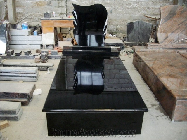 G654 Shanxi Black Galaxy Tombstone Headstone Monuments