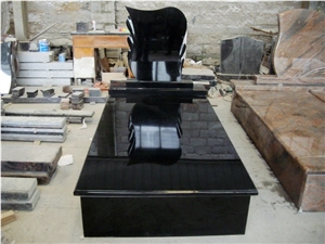G654 Shanxi Black Galaxy Tombstone Headstone Monuments