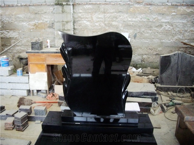 G654 Shanxi Black Galaxy Tombstone Headstone Monuments