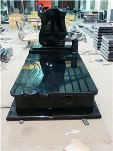 G654 Shanxi Black Galaxy Tombstone Headstone Monuments