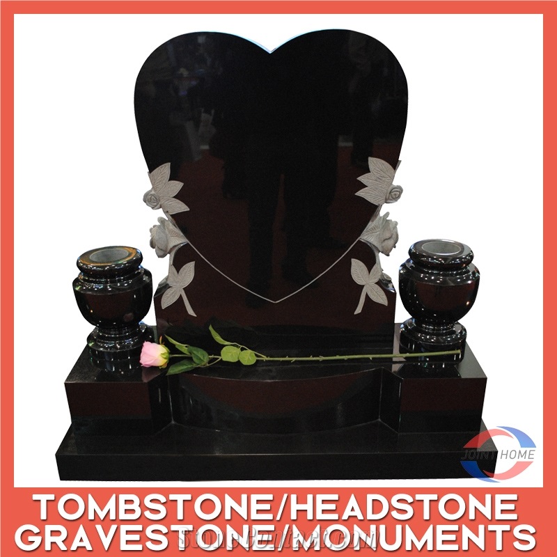 Hebei Newest Absolute Black Granite Monument Tombstones