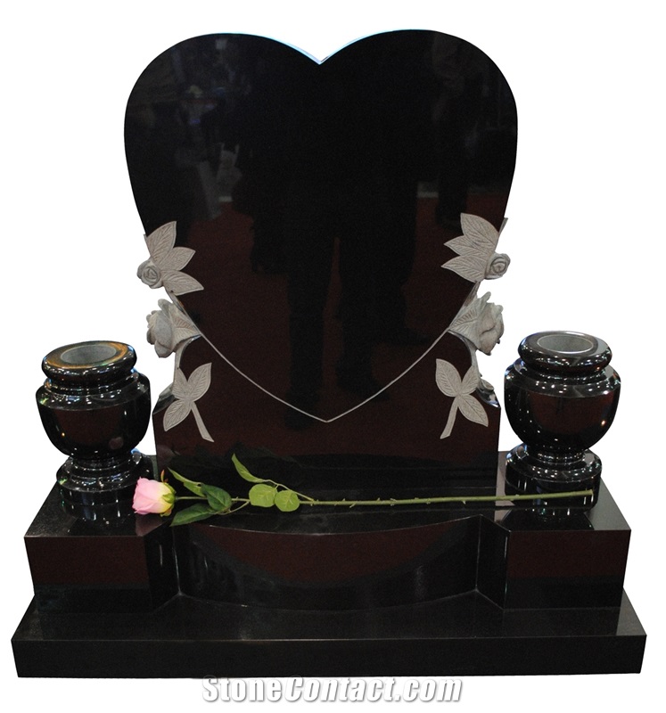Hebei Newest Absolute Black Granite Monument Tombstones