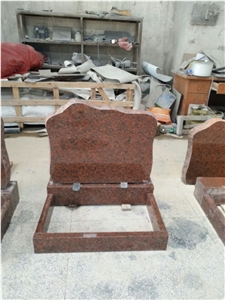 Imperial Carmine Pink Granite Top Cross Monuments