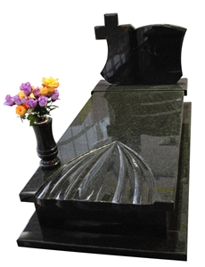 Polished European Style G603 Granite Headstone And Monument