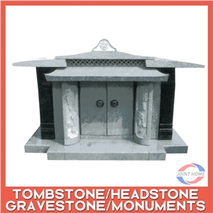 Sesame White Black Granite G603 Tombstone Korea Monument