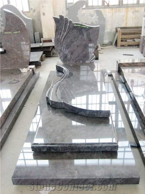 Viscont White Juparana Grey Wave Vein Monuments Gravestone