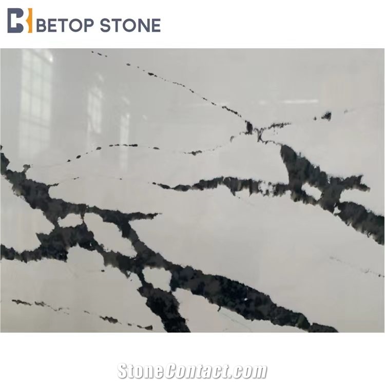 Artificial Quartz Calacatta Black Slab