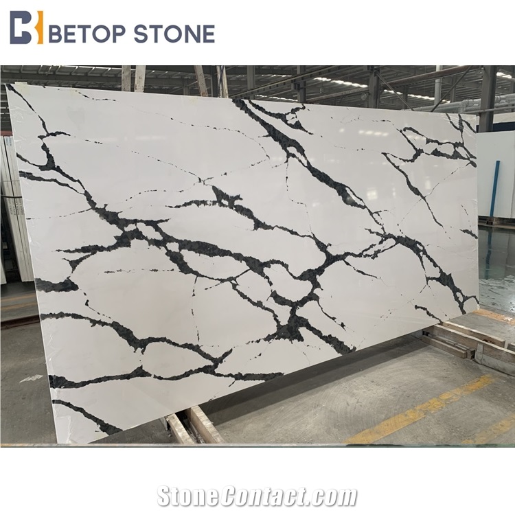 Artificial Quartz Calacatta Black Slab