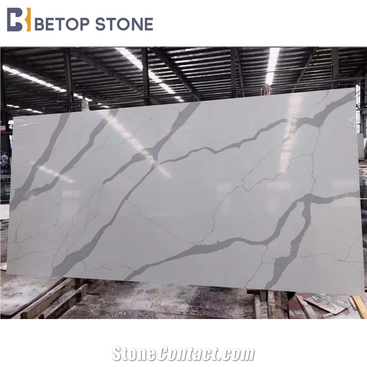 Beautiful Kitchen Top White Calacatta Quartz