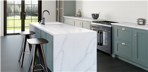 Beautiful Kitchen Top White Calacatta Quartz
