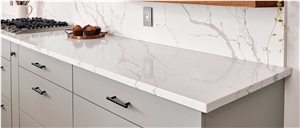 Calacatta Marble Quartz Artificial Stone Kitchen Countertop