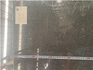 Grey Sparkle Aritificial Quartz Slabs Engineered Solid Stone
