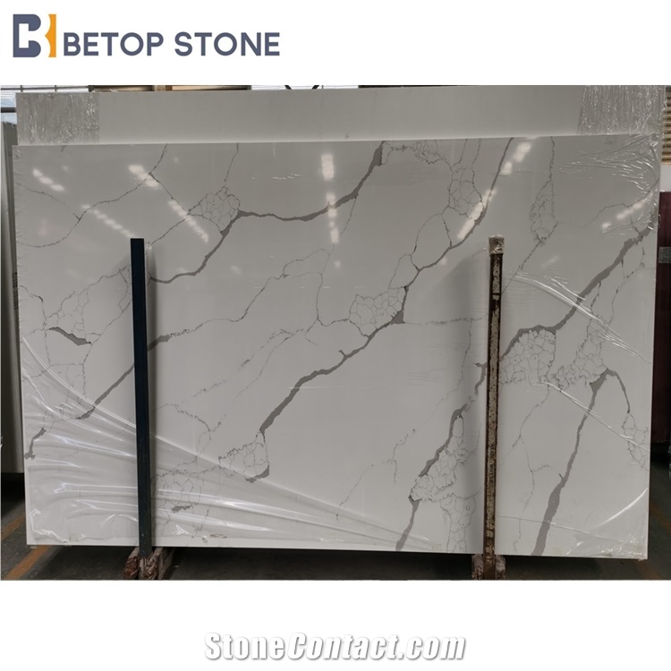 Luxury Building Ornaments Calacatta Quartz Stone