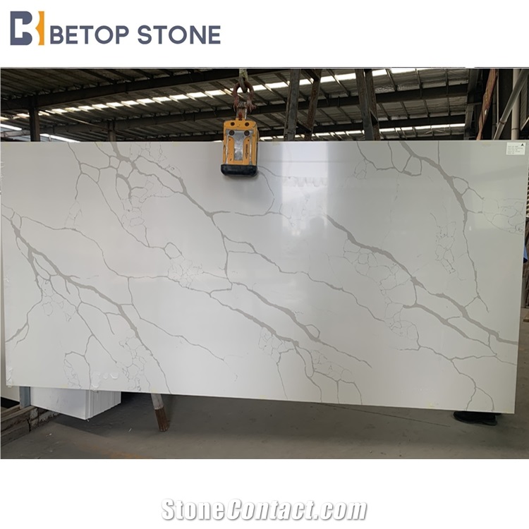 Luxury Building Ornaments Calacatta Quartz Stone