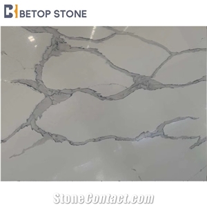 Slab Calacatta Marble Jade Quartz Artificial Stone 1407