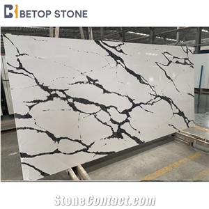  Slab Calacatta Marble Quartz Artificial Stone