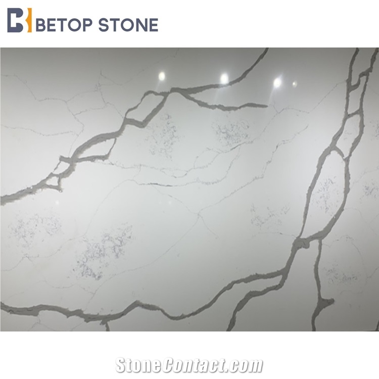 Slab Calacatta Marble Quartz Artificial Stone 1827 